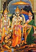 Rama with Sita, Lakshmana and Hanuman