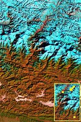 Satellite Picture of Annapurna Trekking Cricuit