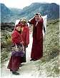 Tikik, Pemba and Nani taking cloth for new cloths up to Muktinath 