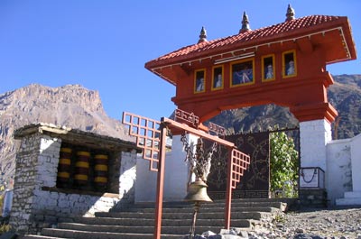 The new entrance of Muktinath-Chumig Gyatsa, built in 2004.