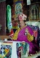 Muktinath Lama Wangyal wearing Head of Padmansambhava