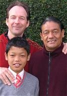 Wangyal Lama, his son  Sangye Rinpoche, and André Kalden - December 2004
